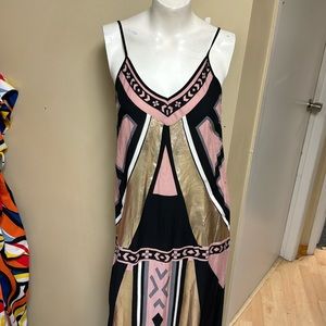 Pink & Gold Maxi Dress sz Small